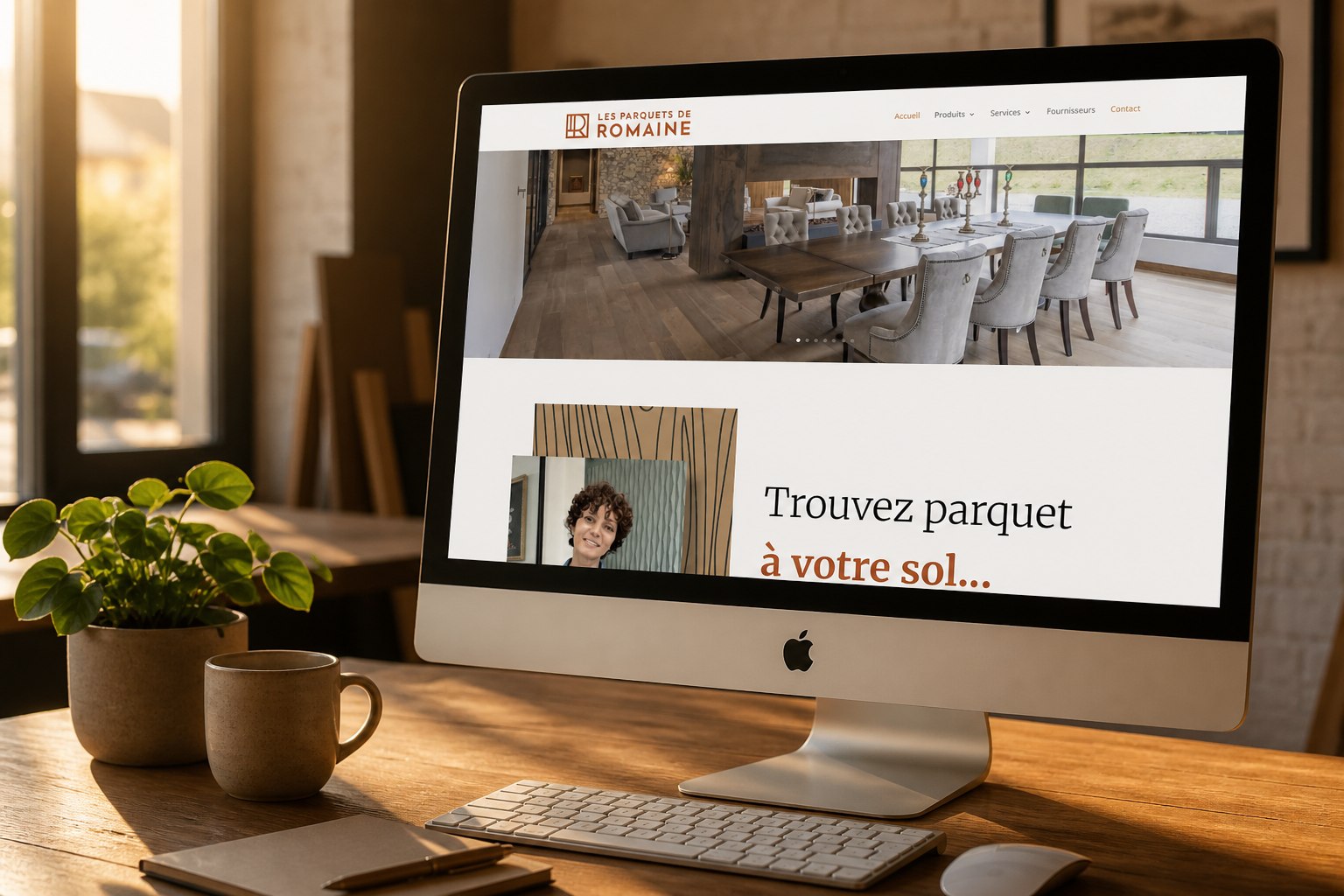 Parquet Romaine : un site vitrine pour une boutique à taille humaine